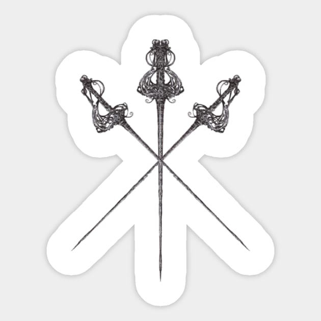 3 Swords Stiletto medieval design Sticker by artbyst